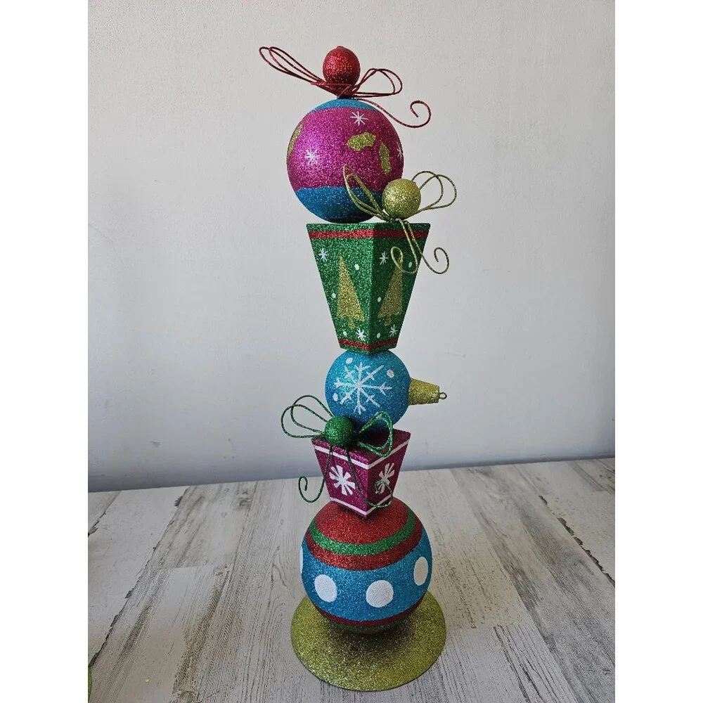 Pier 1 ornament glitter vintage rare Xmas decor centerpiece Bose‎